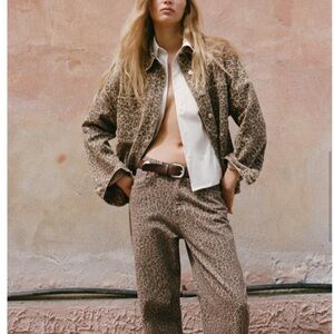 Zara Leopard Print Women Jeans - 0/6688/241/051/36